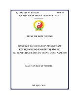 Đánh Giá Tác Dụng Điện Mãng Châm Kết Hợp Chế Độ Ăn Điều Trị Béo Phì Tại Bệnh Viện Châm Cứu Trung ương Năm 2025