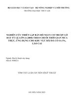 Tóm Tắt Nghiên Cứu Thiết Lập Bản Đồ Nguy Cơ Trượt Lở Đất Tỷ Lệ Lớn (12000) Theo Chuỗi Thời Gian Mưa Thực, Ứng Dụng Cho Khu Vực Bãi Đá Cổ Sa Pa, Lào Cai.pdf