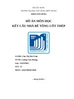 Đồ Án Môn Học Kết Cấu Nhà Bê Tông Cốt Thép