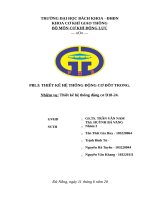 Thiết Kế Hệ Thống Động Cơ Đốt Trong. Nhiệm Vụ Thiết Kế Hệ Thống Động Cơ D18-24