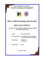 Đề Tài Xe Tự Hành Kết Hợp Cánh Tay Robot Lấy Hàng Theo Đơn