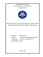 Hành Vi Ngôn Ngữ Tại Lời Ở Hai Nhân Vật Lượm Và Mừng Trong Tiểu Thuyết Tuổi Thơ Dữ Dội Phùng Quán