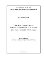 Luận Văn Khôi Phục Lịch Sử Khí Hậu Khu Vực Nam Trung Bộ - Tây Nguyên Dựa Trên Vòng Sinh Trưởng Cây.pdf