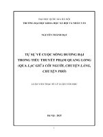 Luận Văn Tự Sự Về Cuộc Sống Đương Đại Trong Tiểu Thuyết Phạm Quang Long (Qua Lạc Giữa Cõi Người, Chuyện Làng, Chuyện Phố).Pdf