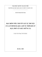 Luận Văn Đặc Điểm Tiểu Thuyết Giả Tự Truyện Của Lê Minh Hà (Qua Gió Tự Thời Khuất Mặt, Phố Vẫn Gió, Những Ta).Pdf