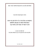 Bảo vệ quyền của người lao Động không bị quấy rối tình dục tại nơi làm việc Ở việt nam