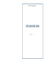 Sổ Đầu bài in a3 Đóng gáy giữa sáng, chiều