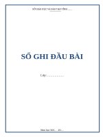 Sổ Đầu bài in a4 2 buổi (sáng, chiều)