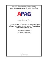 Tăng cường xã hội hóa giáo dục tiểu học trên Địa bàn phường nha trang, tỉnh khánh hòa giai Đoạn 2026   2030