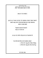 Quản lý nhà nước về chống thất thu thuế trên Địa bàn thành phố hà nội trong bối cảnh mới