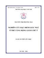 Nghiên cứu Đặc Điểm giấc ngủ Ở trẻ tăng Động giảm chú Ý