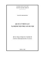 Luận văn quản lý nhân lực tại bệnh viện phụ sản hà nội