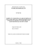 Tóm tắt luận Án nghiên cứu Ảnh hưởng của một số thông số công nghệ trong quá trình Đánh bóng bằng laser quang sợi phát xung Đến hiệu suất giảm nhám bề mặt chi tiết cơ khí