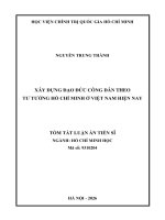 Tóm tắt xây dựng Đạo Đức công dân theo tƣ tƣởng hồ chí minh Ở việt nam hiện nay