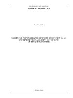 Nghiên cứu phương pháp Đo lường 3d bề mặt phản xạ và xác Định vị trí, phân loại vi hạt sử dụng kỹ thuật holography