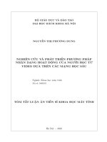 Nghiên cứu và phát triển phương pháp nhận dạng hoạt Động của người học từ video dựa trên các mạng học sâu