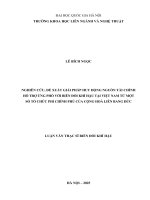 Luận văn nghiên cứu, Đề xuất giải pháp huy Động nguồn tài chính hỗ trợ Ứng phó với biến Đổi khí hậu tại việt nam từ một số tổ chức phi chính phủ của cộng hòa liên bang Đức