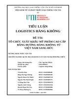 Tổ chức xuất khẩu mỹ phẩm cao cấp bằng Đường hàng không từ  việt nam sang Đức