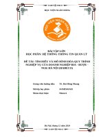 Đề tài tìm hiểu và mô hình hóa quy trình nghiệp vụ của doanh nghiệp bia  rượu ngk hà nội (habeco)