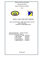 Đề tài thiết kế hệ thống truyền Động thủy khí
