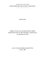 Luận văn nghiên cứu Đề xuất giải pháp truyền thông hướng Đến giảm cầu tiêu thụ Động vật hoang dã tại tỉnh quảng ninh