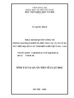 Tóm tắt thực hành quyền công tố trong giai Đoạn khởi tố, Điều tra các vụ Án về ma túy trên Địa bàn các tỉnh biên giới việt nam – lào