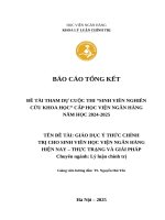 Đề tài giáo dục Ý thức chính trị cho sinh viên học viện ngân hàng hiện nay – thực trạng và giải pháp