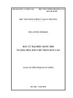 Bầu cử Đại biểu quốc hội Ở cộng hòa dân chủ nhân dân lào