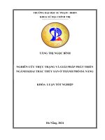 Nghiên cứu thực trạng và giải pháp phát triển ngành khai thác thủy sản Ở thành phố Đà nẵng