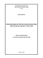 Tóm tắt stem trong giảng dạy thiết kế hệ thống cung cấp Điện, trình Độ Đại học ngành kỹ thuật Điện