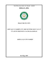 Chế tạo và nghiên cứu một số tính chất vật lý của dung dịch rắn (1 x)cofe2o4 xznfe2o4