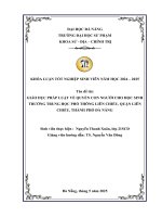 Giáo dục pháp luật về quyền con người cho học sinh trường trung học phổ thông liên chiểu