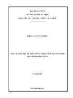 Nhu cầu giáo dục kỹ năng sống của học sinh tại cung thiếu nhi thành phố Đà nẵng