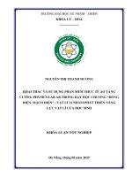 Khai thác và sử dụng phần mềm thực tế Ảo tăng cường physics lab ar trong dạy học chương dòng Điện mạch Điện vật lí 11 nhằm phát triển năng lực vật lí của học sinh