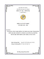 Ứng dụng công nghệ thông tin trong dạy học tình huống môn giáo dục kinh tế và pháp luật lớp 10 tại trường trung học phổ thông liên chiểu,tp  Đà nẵng