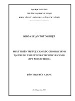 Phát triển trí tuệ cảm xúc cho học sinh tại trung tâm fpt polytechnic Đà nẵng (fpt polyschool)