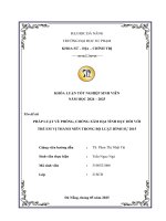 Pháp luật về phòng, chống xâm hại tình dục Đối với trẻ em vị thành niên trong bộ luật hình sự 2015