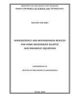 Nonexistence and boundedness results for some degenerate elliptic and parabolic equations