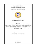 Thực trạng và giải pháp phát triển sinh kế cho cộng Đồng dân tộc thiểu số Ở huyện Đăk hà, tỉnh kon tum