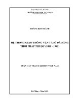 Hệ thống giao thông vận tải Ở Đà nẵng thời pháp thuộc (1888   1945)