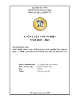 Thực hiện pháp luật về bình Đẳng giới tại trường trung học cơ sở lê lợi Ở quận ngũ hành sơn, thành phố Đà nẵng