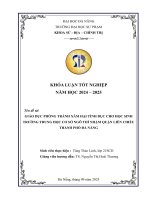 Giáo dục phòng tránh xâm hại tình dục cho học sinh trường trung học cơ sở ngô thì nhậm, quận liên chiểu, thành phố Đà nẵng