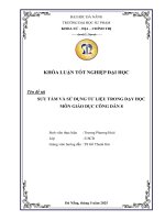 Sưu tầm và sử dụng tư liệu trong dạy học môn giáo dục công dân 8