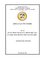 Áp lực Đồng trang lứa trong học tập của học sinh trường thpt nguyễn hiền