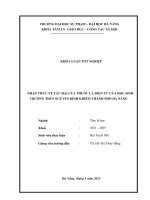 Nhận thức về tác hại của thuốc lá Điện tử của học sinh trường thcs nguyễn bỉnh khiêm thành phố Đà nẵng