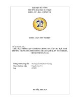 Giáo dục pháp luật về phòng chống ma túy cho học sinh thpt thanh khê Ở quận thanh khê, thành phố Đà nẵng