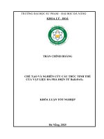 Chế tạo và nghiên cứu cấu trúc tinh thể của vật liệu Đa pha Điện từ baerfeo4