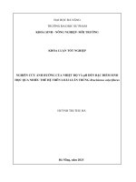 Nghiên cứu Ảnh hưởng của nhiệt Độ và ph Đến Đặc Điểm sinh học qua nhiều thế hệ trên loài luân trùng brachionus calyciflorus
