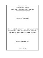 Mối quan hệ giữa cảm xúc tiêu cực và hành vi trì hoãn học tập Ở sinh viên ngành tâm lý học tại trường Đại học sư phạm – Đại học Đà nẵng