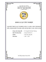 Giáo dục pháp luật về phòng cháy và chữa cháy cho Đoàn viên, thanh niên về phòng cháy và chữa cháy cho Đoàn viên, thanh niên Ở xã hoà tiến, huyện hoà vang, tp Đà nẵng